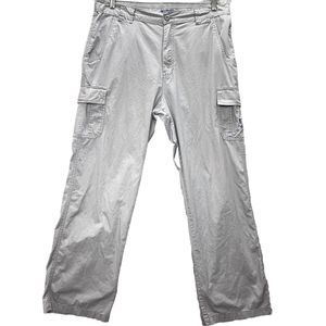 O'neill Hiking Pants Mens 36 Gray Cargo Gusseted Measures 36x31